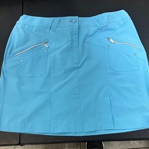 Jamie Sadock Light Blue Mini Skirt/ skorts with Zipper Accents